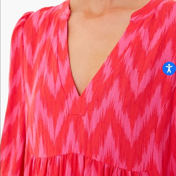 NWOT Tuckernuck Pomander Place Hot Pink Ikat Kenzo Dress, M - Picture 5 of 9